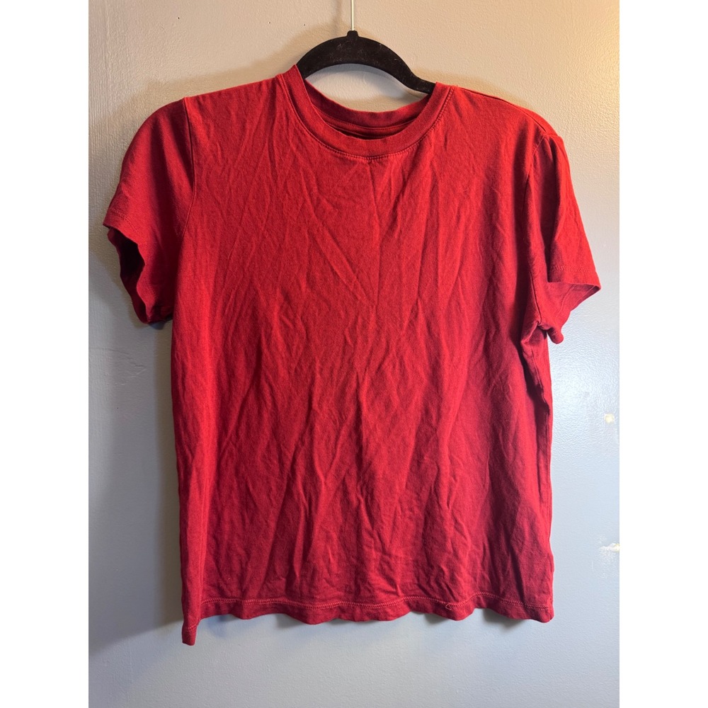 A New Day Womens Red Short Sleeve Crew Neck Cotton Modal T-Shirt Size Medium